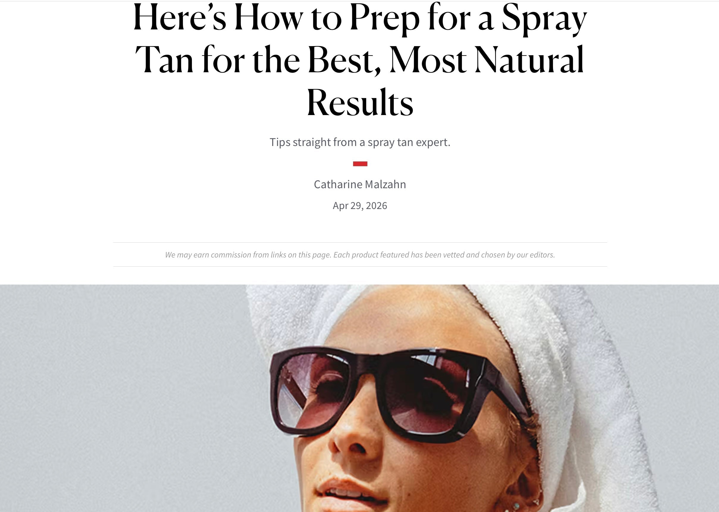 NEW BEAUTY: How to Prep for a Spray Tan